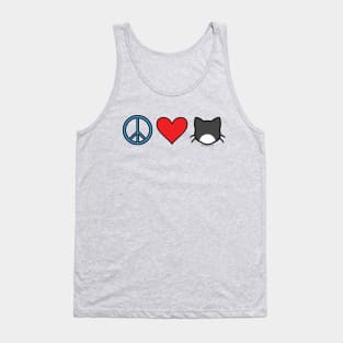 Peace Love Cats - Black n White Tank Top